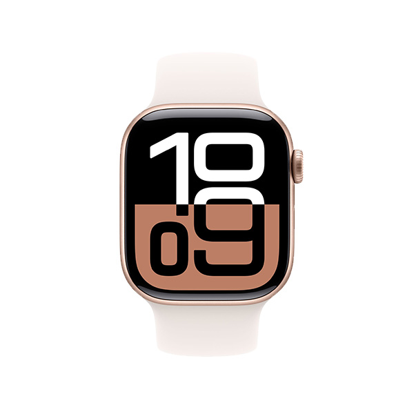 ساعت هوشمند اپل مدل Series 10 Aluminum 42mm Apple Watch Series 10 GPS Rose Gold Aluminum 42mm Light Blush Sport Band Smart Watch