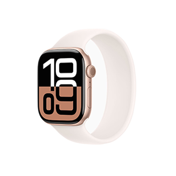 ساعت هوشمند اپل مدل Series 10 Aluminum 42mm Apple Watch Series 10 GPS Rose Gold Aluminum 42mm Light Blush Sport Band Smart Watch