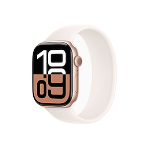 ساعت هوشمند اپل مدل Series 10 Aluminum 46mm Apple Watch Series 10 GPS Rose Gold Aluminum 46mm Light Blush Sport Band Smart Watch