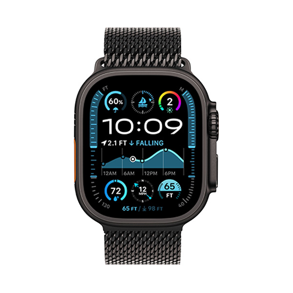 ساعت هوشمند اپل مدل Ultra 2 Black Titanium Milanese Loop 49mm Apple Watch Ultra 2 Black Titanium 49mm Black Titanium Milanese Loop Band Smart Watch