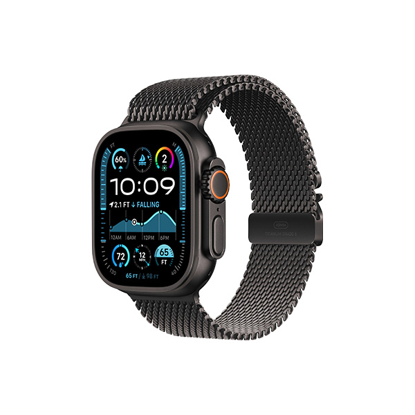 ساعت هوشمند اپل مدل Ultra 2 Black Titanium Milanese Loop 49mm Apple Watch Ultra 2 Black Titanium 49mm Black Titanium Milanese Loop Band Smart Watch