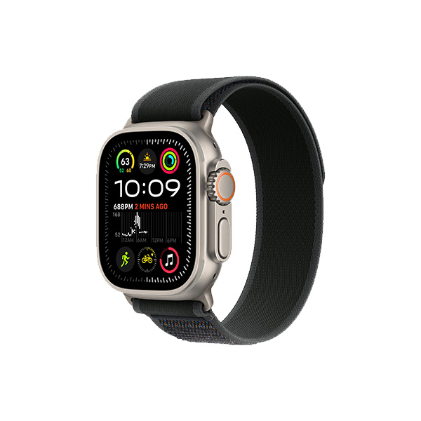 ساعت هوشمند اپل مدل Ultra 2 Natural Titanium Trail Loop 49mm Apple Watch Ultra 2 Natural Titanium 49mm Black Trail Loop Band Smart Watch