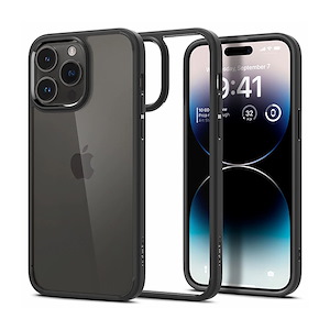 قاب آیفون 14Pro Max اسپیگن مدل Crystal Hybrid Spigen Crystal Hybrid Matte Black iPhone 14 Pro Max Case