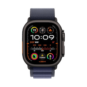 اپل‌واچ اولترا تیتانیوم مشکی 2023 Alpine Loop سایز 49mm Apple Watch Ultra 2 Black Titanium 49mm Navy Alpine Loop Band Smart Watch