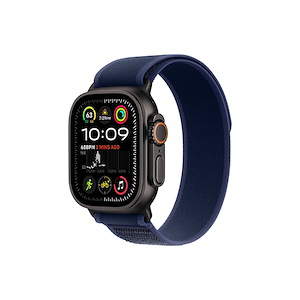 اپل‌واچ اولترا تیتانیوم مشکی 2023 Trail Loop سایز 49mm Apple Watch Ultra 2 Black Titanium 49mm Blue Trail Loop Band Smart Watch