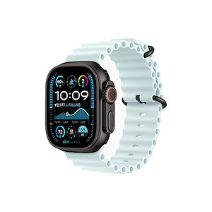 ساعت هوشمند اپل مدل Ultra 2 Black Titanium Ocean 49mm Apple Watch Ultra 2 Black Titanium 49mm Ice Blue Ocean Band Smart Watch