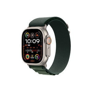 ساعت هوشمند اپل مدل Ultra 2 Natural Titanium Alpine Loop 49mm Apple Watch Ultra 2 Natural Titanium 49mm Dark Green Alpine Loop Band Smart Watch