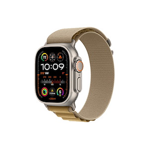 ساعت هوشمند اپل مدل Ultra 2 Natural Titanium Alpine Loop 49mm Apple Watch Ultra 2 Natural Titanium 49mm Tan Alpine Loop Band Smart Watch