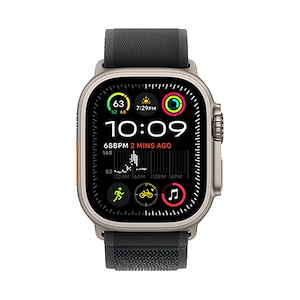 ساعت هوشمند اپل مدل Ultra 2 Natural Titanium Trail Loop 49mm Apple Watch Ultra 2 Natural Titanium 49mm Black Trail Loop Band Smart Watch