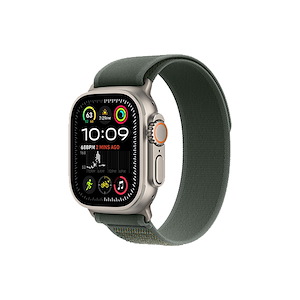 ساعت هوشمند اپل مدل Ultra 2 Natural Titanium Trail Loop 49mm Apple Watch Ultra 2 Natural Titanium 49mm Green Trail Loop Band Smart Watch