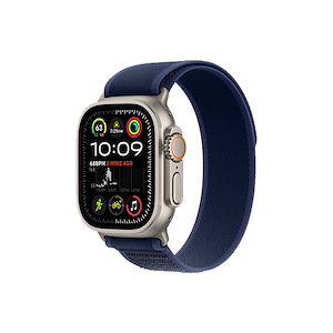 ساعت هوشمند اپل مدل Ultra 2 Natural Titanium Trail Loop 49mm Apple Watch Ultra 2 Natural Titanium 49mm Blue Trail Loop Band Smart Watch