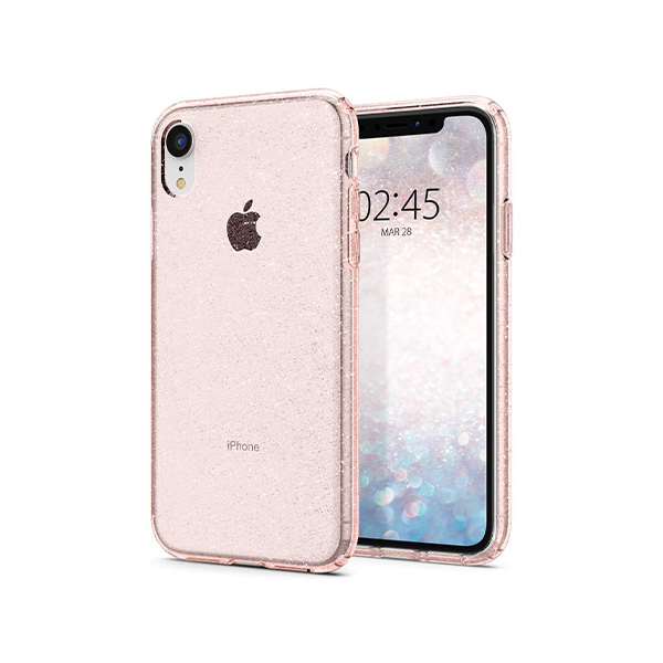 قاب آیفون XR اسپیگن مدل Liquid Crystal Glitter Spigen Liquid Crystal Glitter Rose Quartz iPhone XR Case