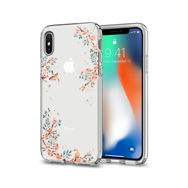 قاب آیفون X/XS اسپیگن مدل Liquid Crystal Blossom Spigen Liquid Crystal Blossom Nature iPhone X/XS Case