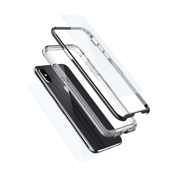 قاب آیفون X/XS اسپیگن مدل Neo Hybrid EX Spigen Neo Hybrid EX Chrome Gray iPhone X/XS Case