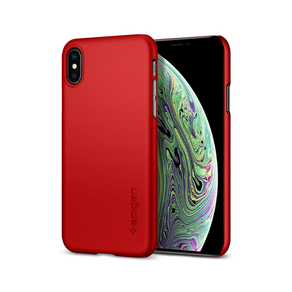 قاب آیفون X/XS اسپیگن مدل Thin Fit Spigen Thin Fit Metallic Red iPhone X/XS Case