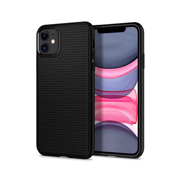 قاب آیفون 11 اسپیگن مدل Liquid Air Spigen Liquid Air Matte Black iPhone 11 Case