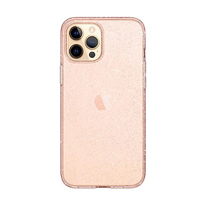 قاب آیفون 12Pro Max اسپیگن مدل Liquid Crystal Glitter Spigen Liquid Crystal Glitter Rose Quartz iPhone 12 Pro Max Case