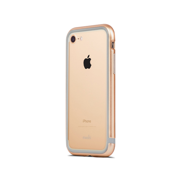 قاب آیفون 7/8/SE موشی مدل Luxe Metal Bumper Moshi Luxe Metal Bumper Satin Gold iPhone 7/8/SE Case