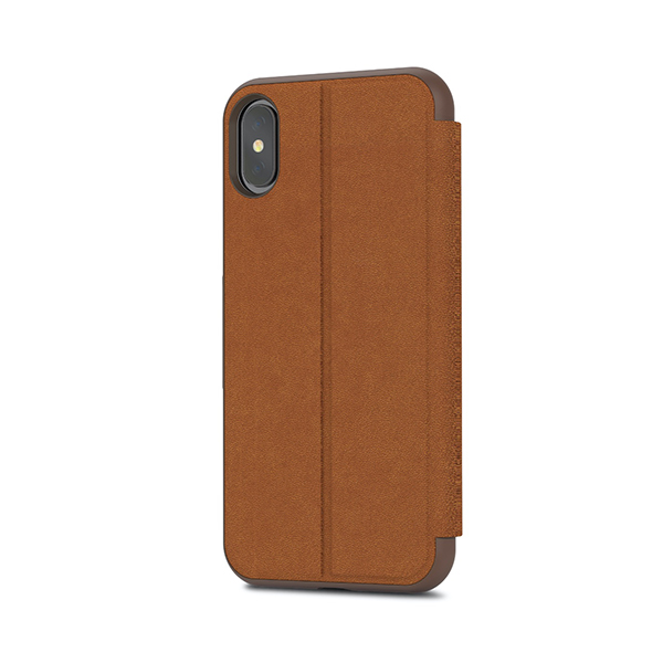 قاب آیفون X/XS موشی مدل SenseCover Touch-sensitive Portfolio Moshi SenseCover Touch-sensitive Portfolio Caramel Brown iPhone X/XS Case