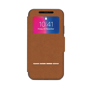 قاب آیفون X/XS موشی مدل SenseCover Touch-sensitive Portfolio Moshi SenseCover Touch-sensitive Portfolio Caramel Brown iPhone X/XS Case