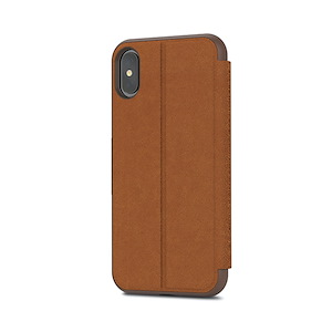 قاب آیفون X/XS موشی مدل SenseCover Touch-sensitive Portfolio Moshi SenseCover Touch-sensitive Portfolio Caramel Brown iPhone X/XS Case