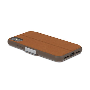 قاب آیفون X/XS موشی مدل SenseCover Touch-sensitive Portfolio Moshi SenseCover Touch-sensitive Portfolio Caramel Brown iPhone X/XS Case