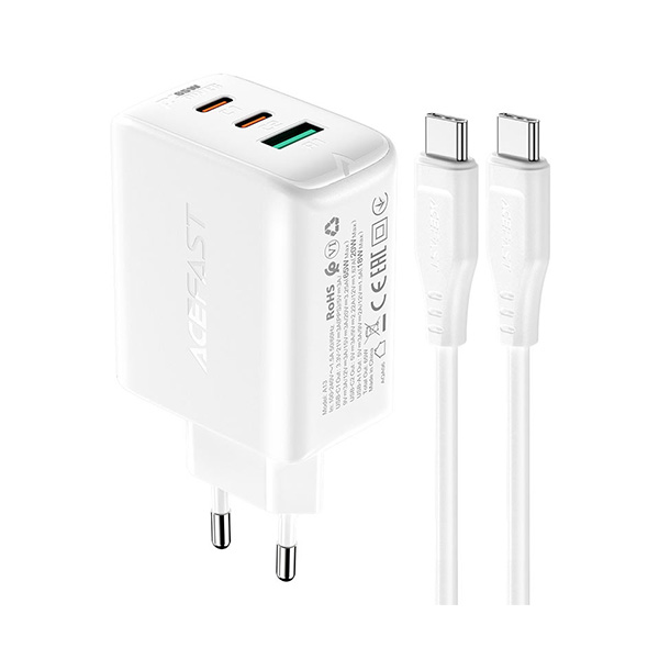 آداپتور ایس‌فست مدل A13 ACEFAST A13 White Adapter