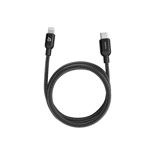 کابل USB-C به Lightning آدام المنتس مدل PeAk II طول 3 متر ADAM elements Peak II USB-C to Lightning 3m Black Cable