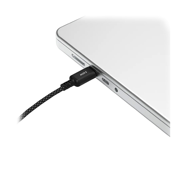 کابل USB-C آدام المنتس مدل CASA S200 طول 2 متر ADAM elements CASA S200 USB-C to USB-C 60W Braided 2m Black Cable