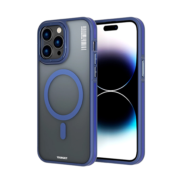 قاب آیفون 13Pro Max یانگکیت مدل Rock Sand Soft Touch YOUNGKIT Rock Sand Soft Touch Blue iPhone 13 Pro Max Case