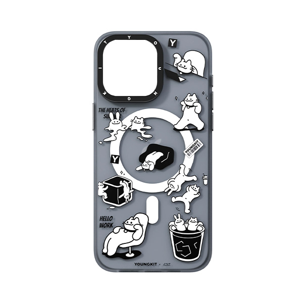 قاب آیفون 13/14/15 یانگکیت مدل JUJU Worry-Free Rabbit and Cat YOUNGKIT JUJU Worry-Free Rabbit and Cat Rabbit and Cat iPhone 13/14/15 Case