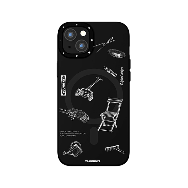 قاب آیفون 13/14/15 یانگکیت مدل Plaything Daily Necessities YOUNGKIT Plaything Daily Necessities Black iPhone 13/14/15 Case