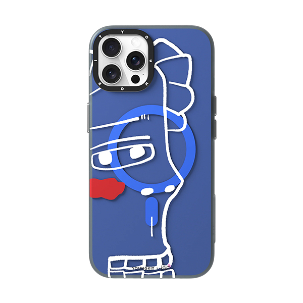 قاب آیفون 13Pro Max یانگکیت مدل Abstract Face Lines-Muse YOUNGKIT Abstract Face Lines-Muse Blue Muse iPhone 13 Pro Max Case