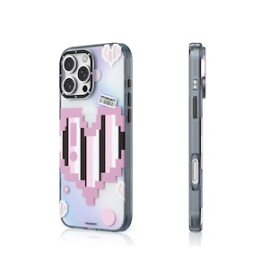 قاب آیفون 16Pro Max یانگکیت مدل Color-Changing Pixel Heartbeat YOUNGKIT Color-Changing Pixel Heartbeat Pink iPhone 16 Pro Max Case