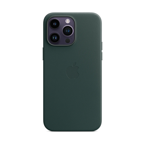 قاب آیفون 14Pro Max اپل مدل Leather Case Apple iPhone 14 Pro Max Leather Case with MagSafe Forest Green Case