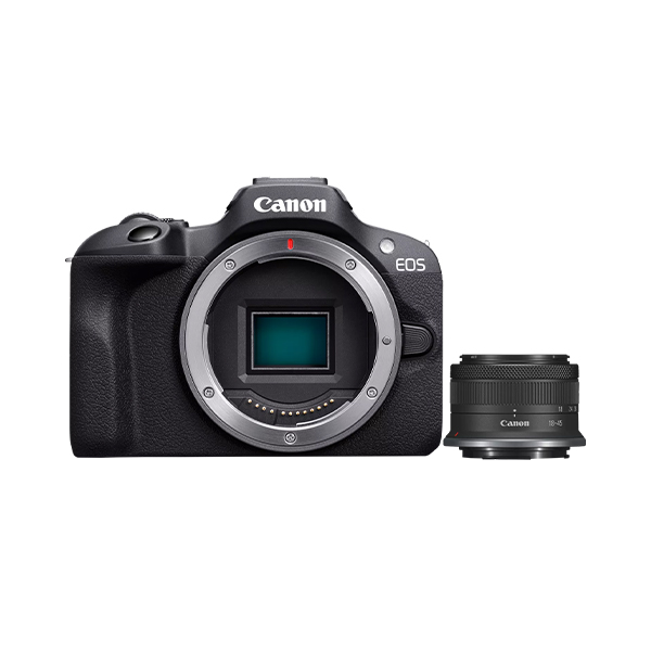 دوربین عکاسی بدون آینه کانن مدل EOS R100 with RF-S 18-45mm IS STM Lens Canon EOS R100 with RF-S 18-45mm IS STM Lens Black Mirrorless Camera