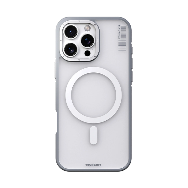 قاب یانگکیت iPhone 16 Pro مدل Rock Sand Soft Touch YOUNGKIT Rock Sand Soft Touch Grey iPhone 16 Pro Case