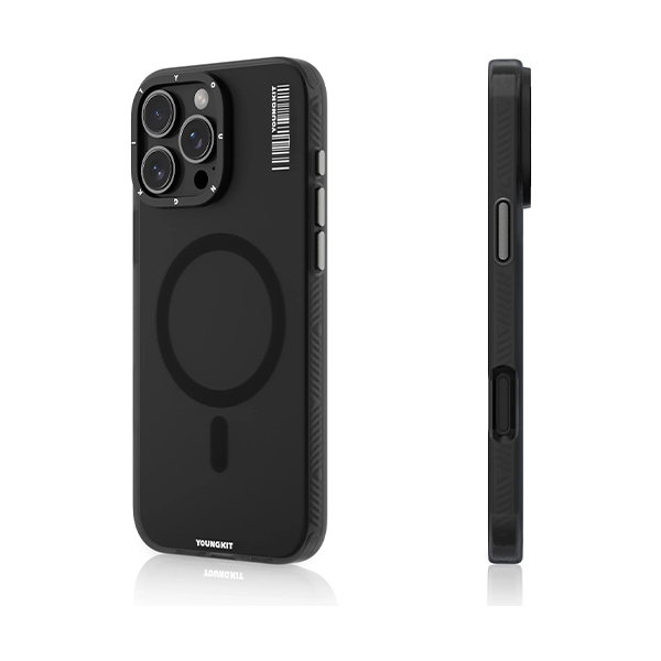قاب یانگکیت iPhone 16 Pro Max مدل Hidden Sand Matte Texture YOUNGKIT Hidden Sand Matte Texture Black iPhone 16 Pro Max Case