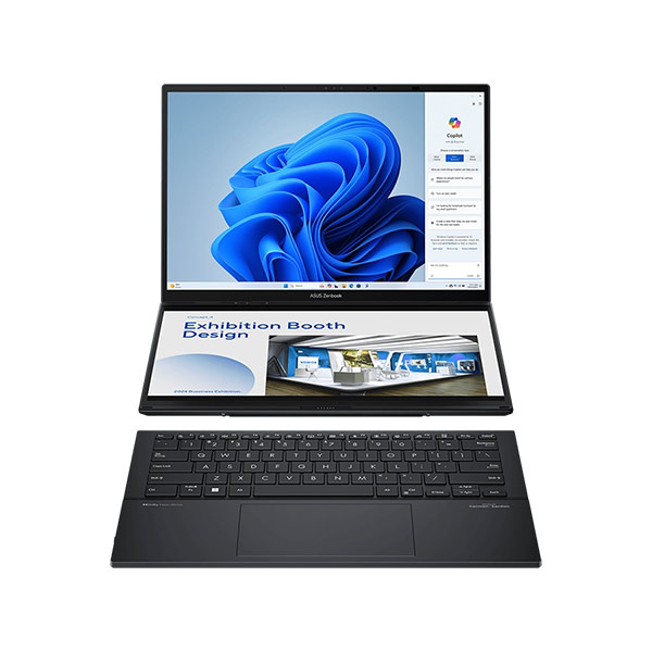 لپ ‌تاپ ایسوز 14 اینچ مدل Zenbook OLED DUO UX8406MA Core Ultra 7 155H 16/1TB Intel Arc Asus Zenbook OLED DUO UX8406MA 14-inch Core Ultra 7 155H 16GB RAM 1TB SSD Intel Arc Black Laptop