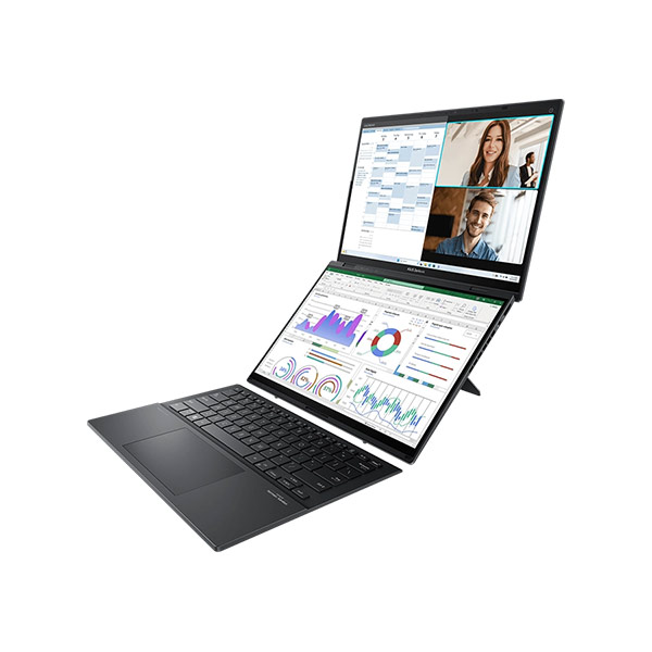 لپ ‌تاپ ایسوز 14 اینچ مدل Zenbook OLED DUO UX8406MA Core Ultra 7 155H 16/1TB Intel Arc Asus Zenbook OLED DUO UX8406MA 14-inch Core Ultra 7 155H 16GB RAM 1TB SSD Intel Arc Black Laptop