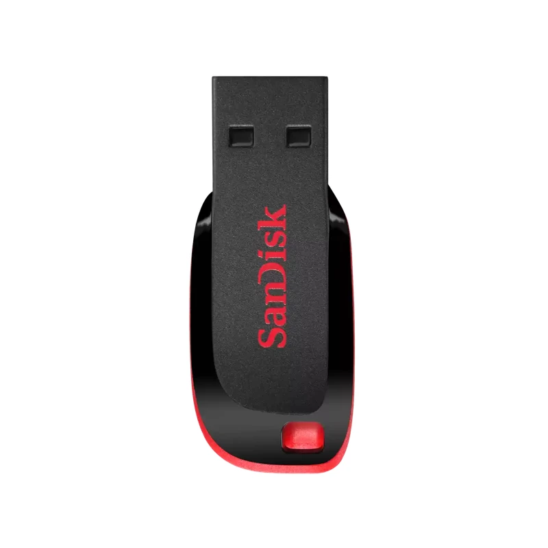 نمای پشت فلش مموری سن‌دیسک مدل Cruzer Blade ظرفیت 64 گیگابایت با رابط USB 2.0