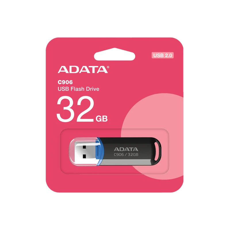 بسته‌بندی فلش مموری ای‌دیتا مدل C906 ظرفیت 32 گیگابایت با رابط USB 2.0