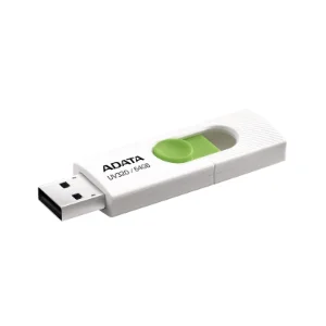 نمای زاویه‌دار فلش مموری ای‌دیتا مدل UV320 ظرفیت 64 گیگابایت با طراحی کشویی و رابط USB