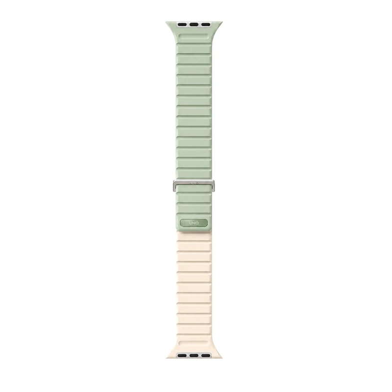 نمای کامل بند اپل واچ UNIQ Revix Evo Soft Mint/Beige سبز نعنایی و بژ، مناسب Apple Watch سایز 40، 41 و 42 میلی‌متر