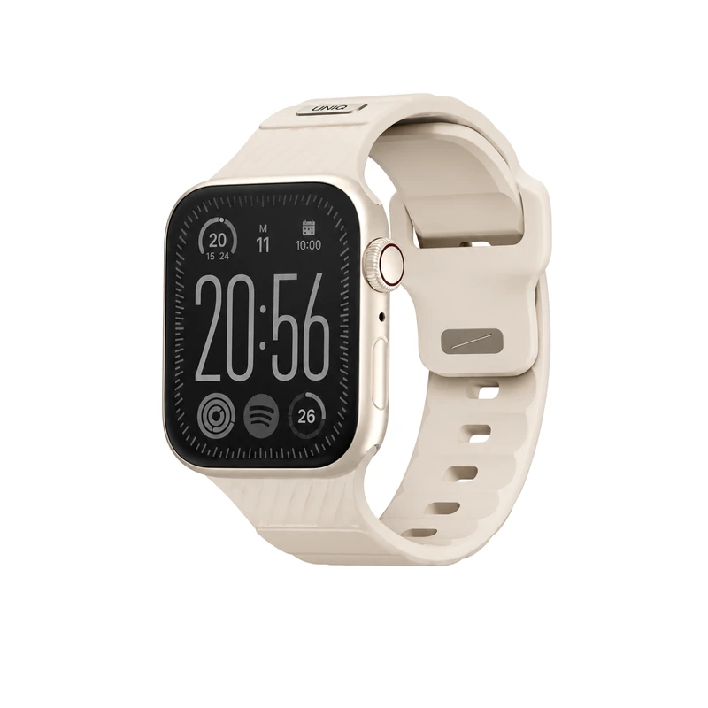 بند اپل واچ UNIQ Stride Pale Khaki خاکی روشن، مناسب Apple Watch سایز 40، 41 و 42 میلی‌متر