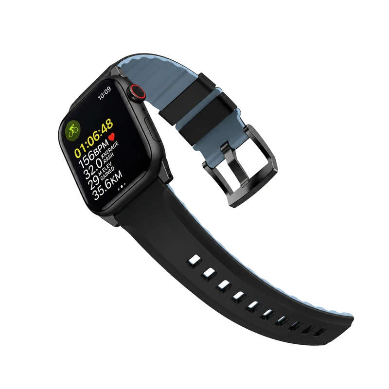 نمای باز بند مشکی UNIQ Linus برای Apple Watch سایز 40، 41 و 42 میلی‌متر