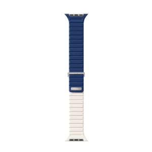 نمای کامل بند اپل واچ UNIQ Revix Evo Royal Blue/Chalk آبی رویال و سفید، مناسب Apple Watch سایز 44، 45، 46 و 49 میلی‌متر