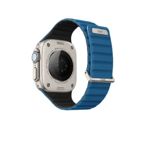 نمای پشت بند اپل واچ UNIQ Revix Evo Pacific Blue/Black آبی پاسیفیک و مشکی، مناسب Apple Watch سایز 44، 45، 46 و 49 میلی‌متر