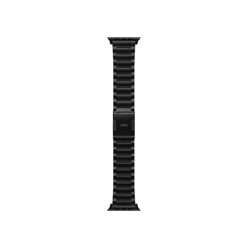 نمای باز بند فلزی مشکی UNIQ Strova Mag برای Apple Watch سایز 44، 45، 46 و 49 میلی‌متر
