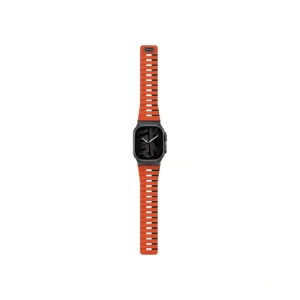 نمای روبه‌رو بند SKINARMA Gemini Orange نارنجی و مشکی برای Apple Watch سایز 44، 45، 46 و 49 میلی‌متر